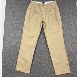 1990's Polo Ralph Lauren Hammond Pants Mens 36x34 Tan Pleated Classic Chino